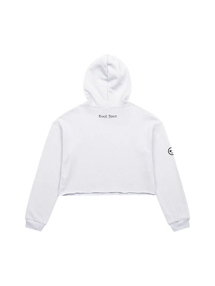Cute Dudette Women's White Crop Hoodie product image (2)