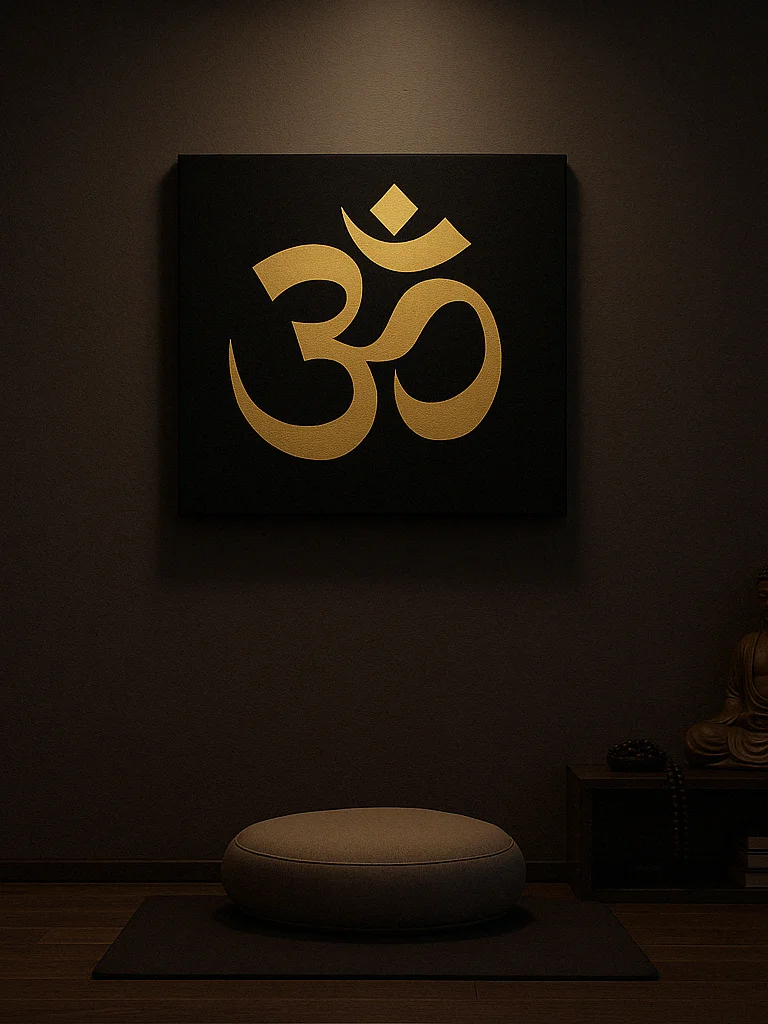 Om Symbol Canvas Print – Minimalist Wall Art for Meditation, Yoga & Spiritual Decor product image (2)