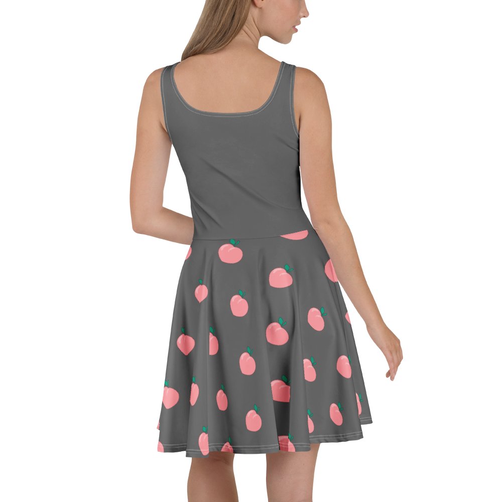Gray "Feelin' Peachy" All-Over Print Dress product image (4)