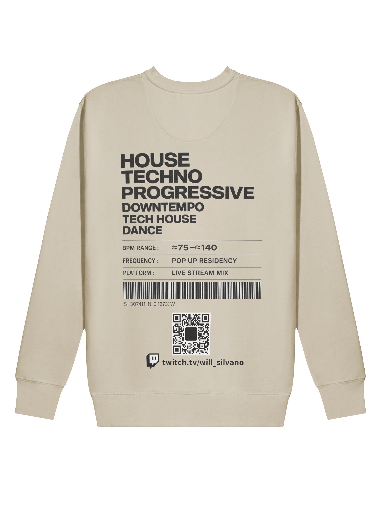 sweater printed logo black product image (5)