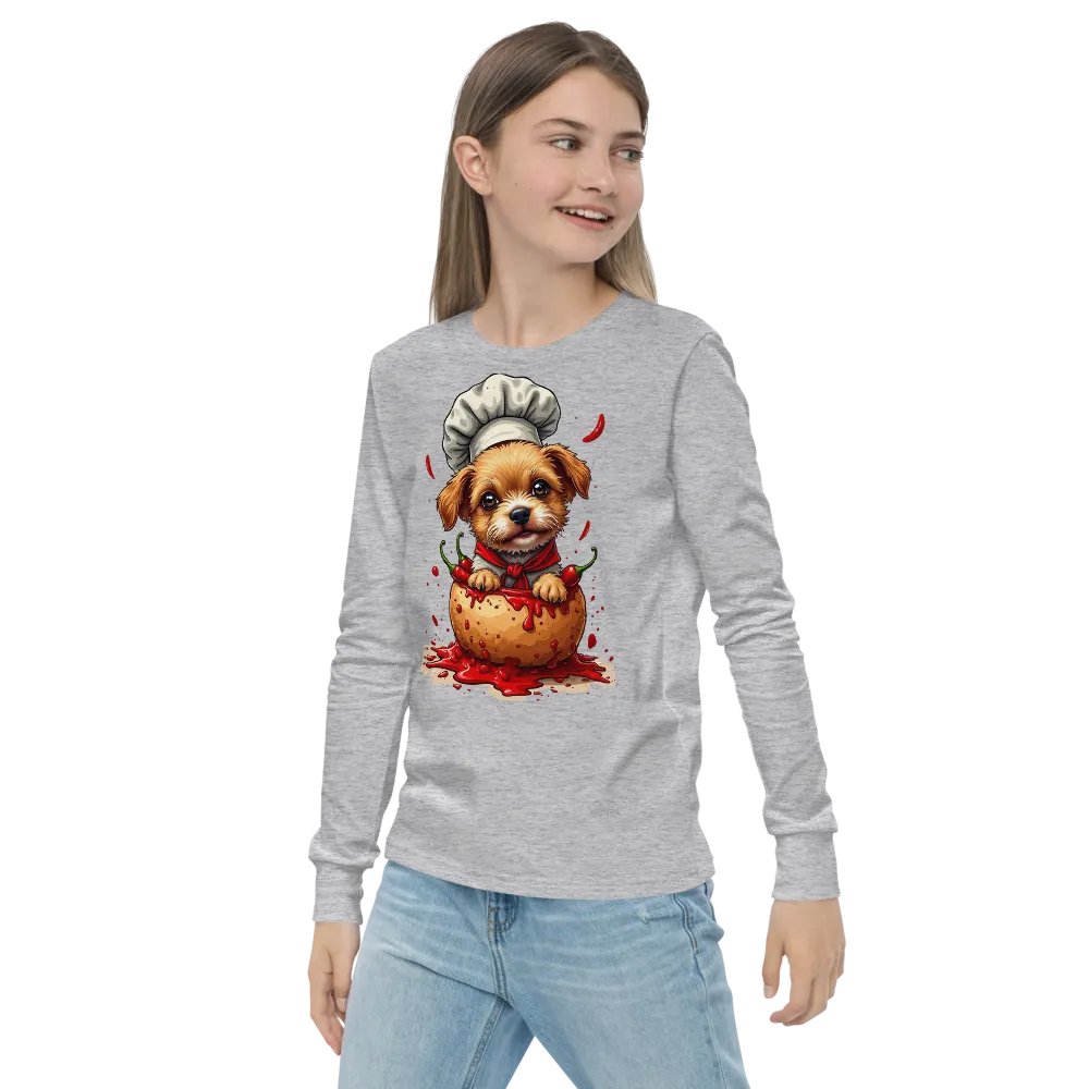 Chef Cilli Dog Youth Long Sleeve Tee product image (22)
