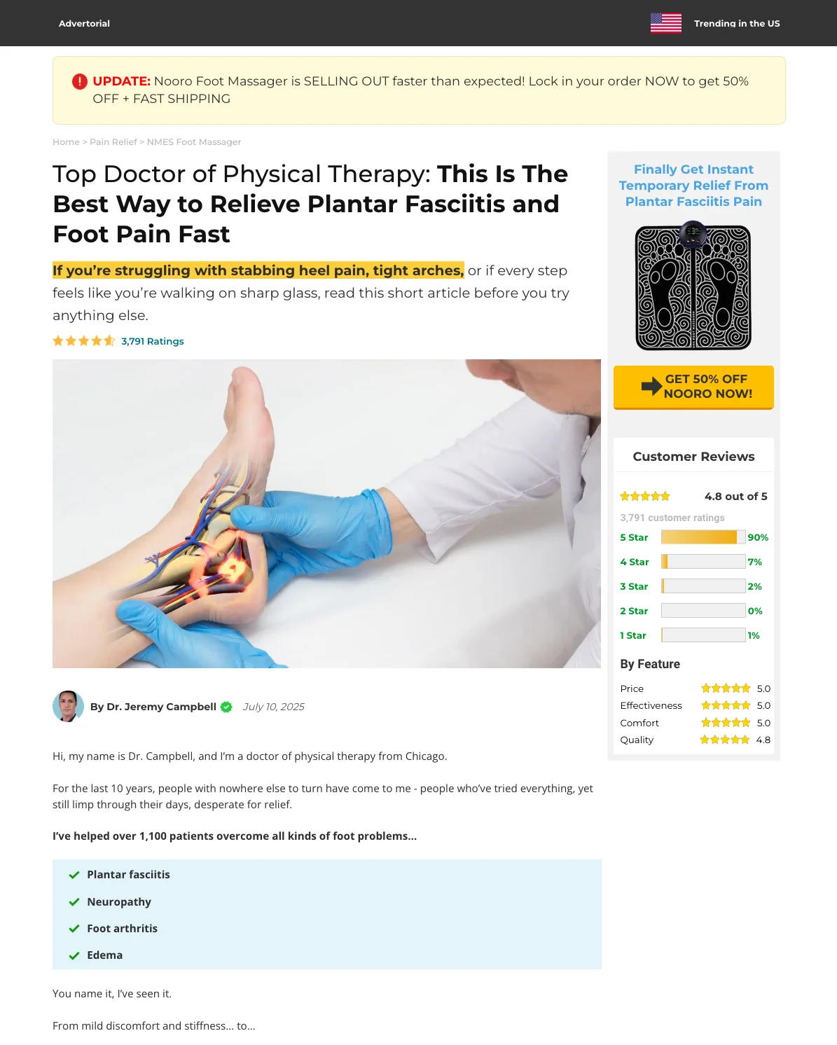 Nooro Foot Massager ADV | GemPages Template product image (2)