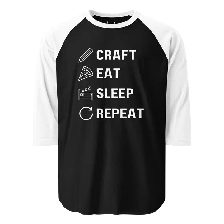 Craft Eat Sleep Repeat Raglan Tee product image (1)