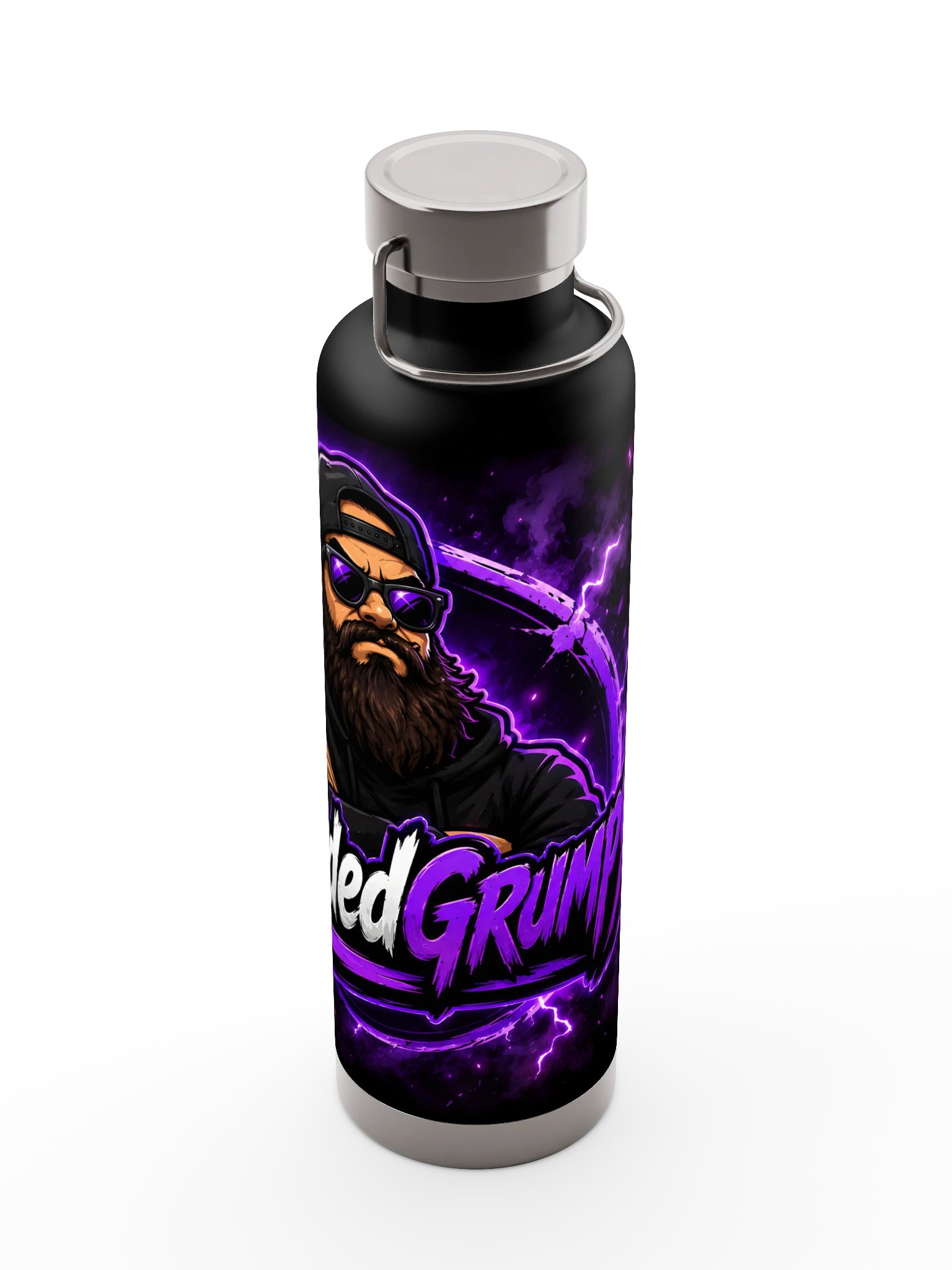 Bearded Grumpy Electric Logo Bottle product image (5)