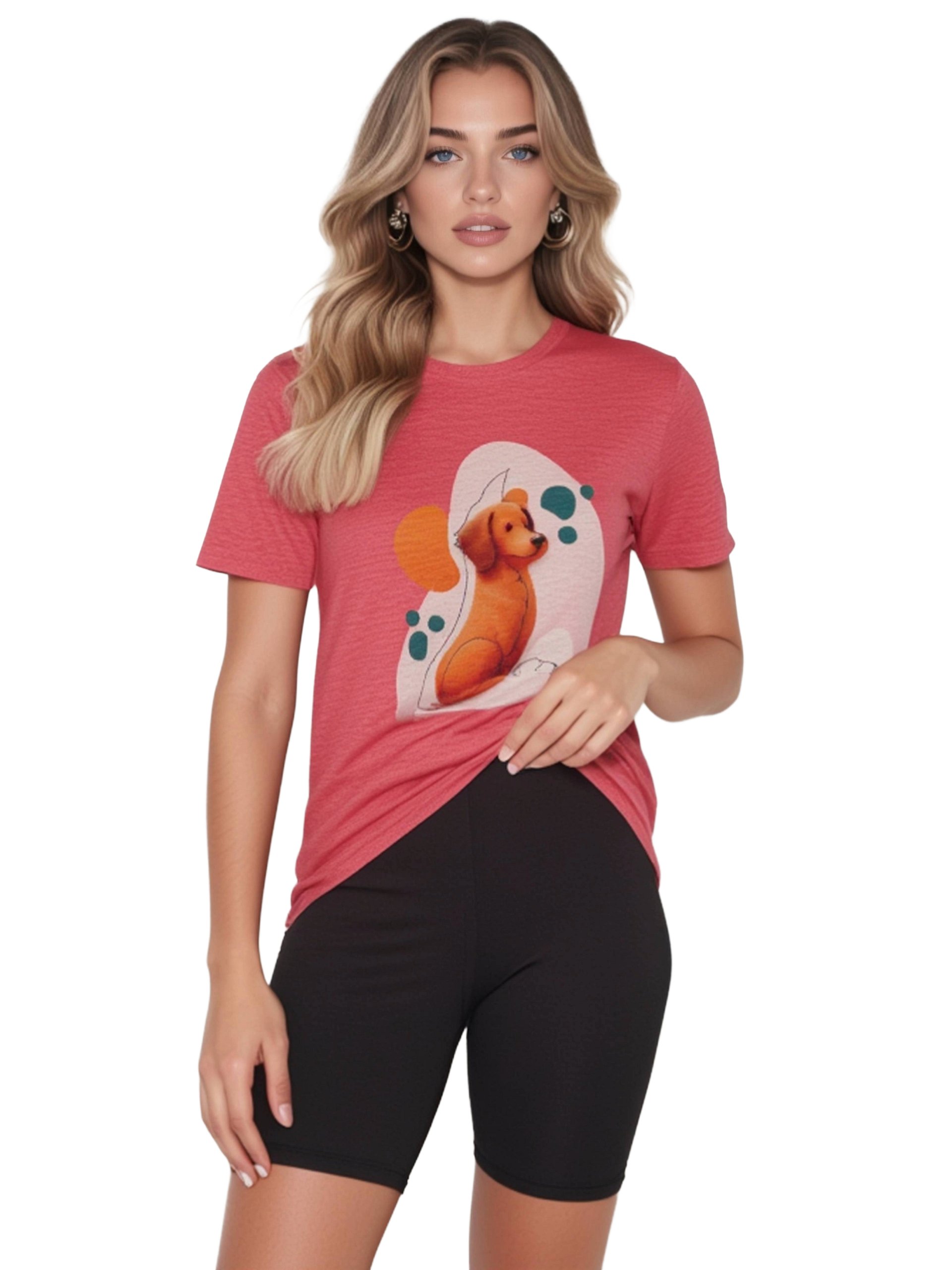 Cheerful Orange Pup – Cozy Cartoon Dog T-Shirt product image (2)