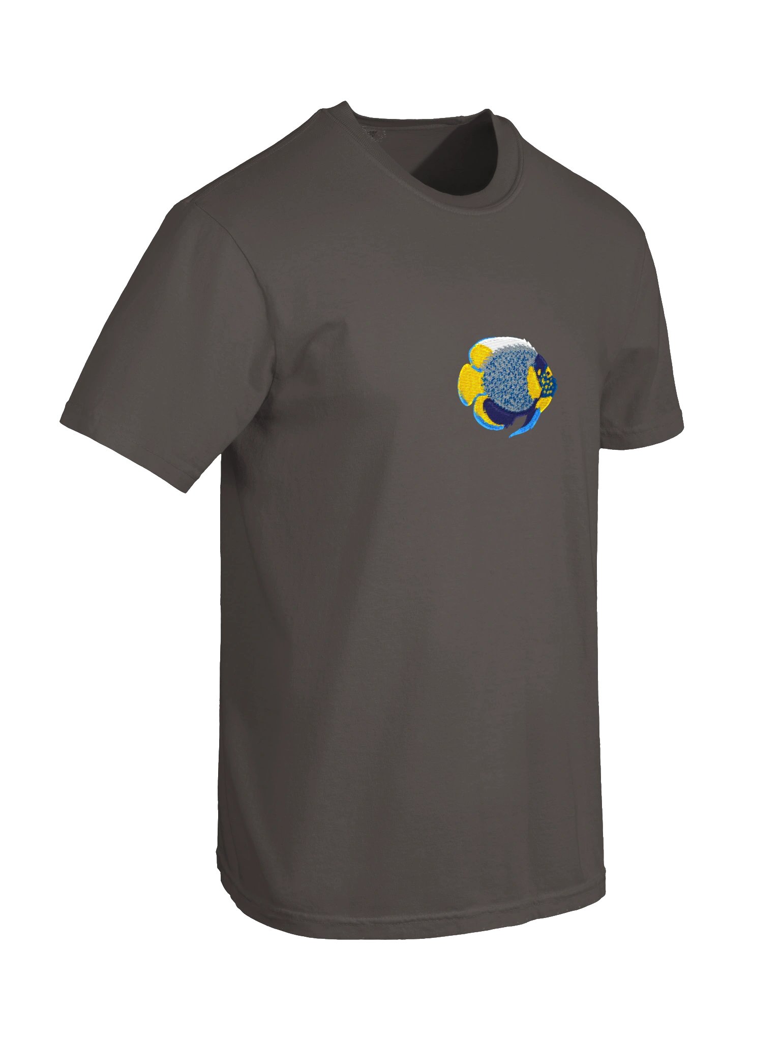 Blueface Angelfish Embroidered Premium T-Shirt | Saltwater Reef Aquarium Fish & Marine Life Apparel product image (14)
