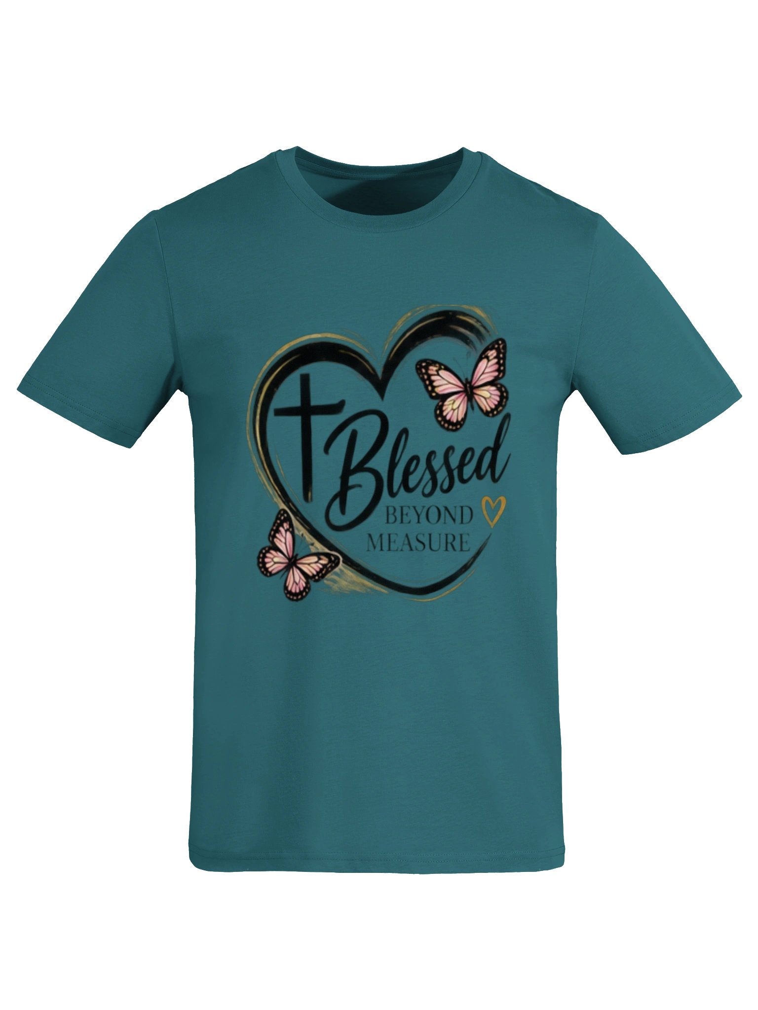 Blessed Beyond Measure Heart Christian Tee product image (2)
