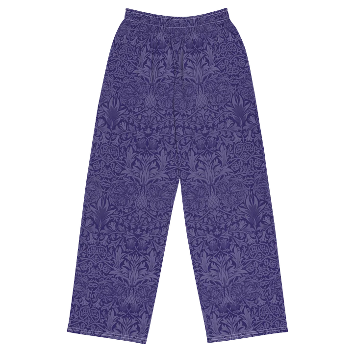 Purple Floral Ornamental Wide-Leg Pants product image (1)