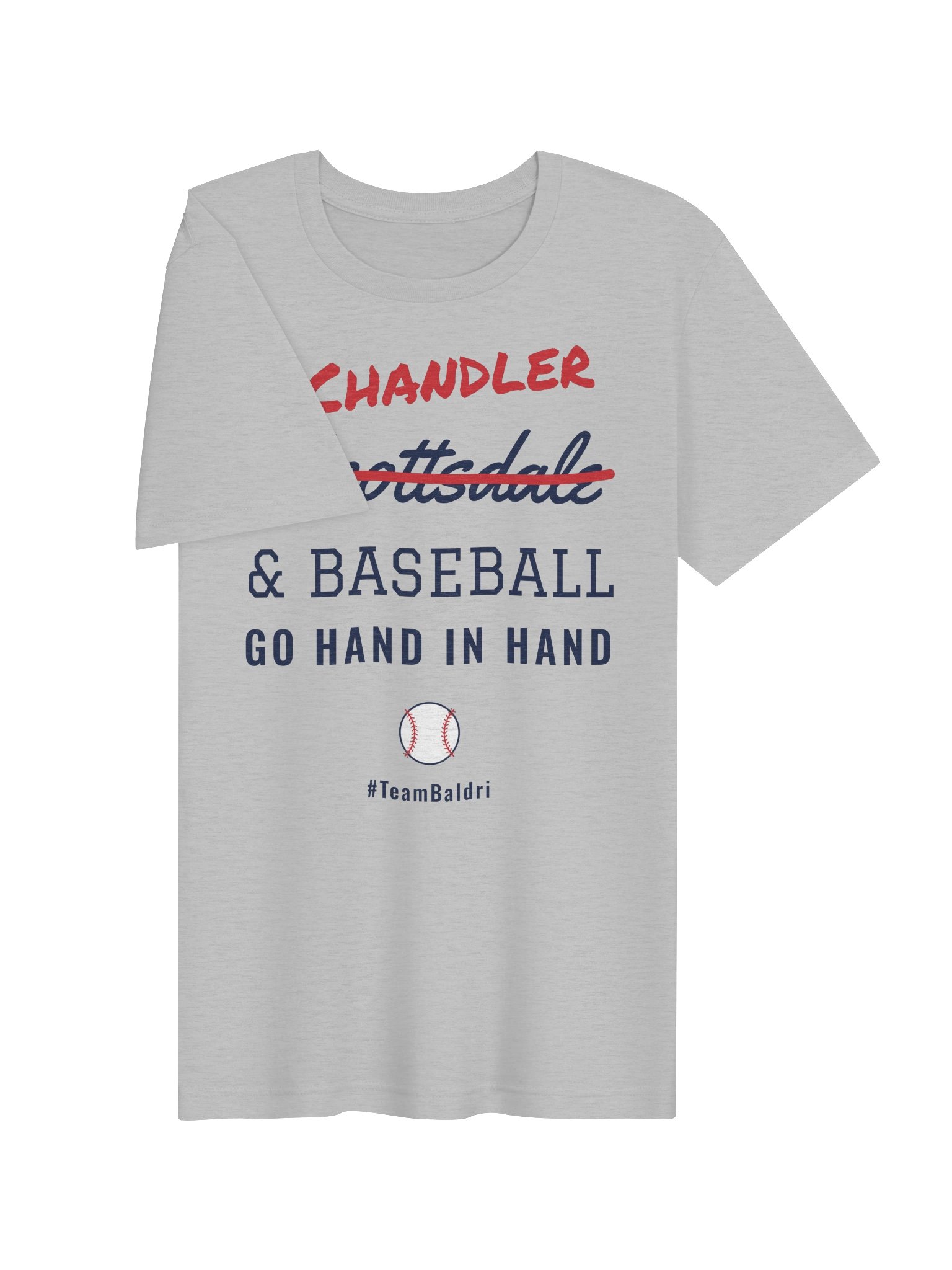 Chandler & Baseball Tee - White/Cream/Gray product image (9)