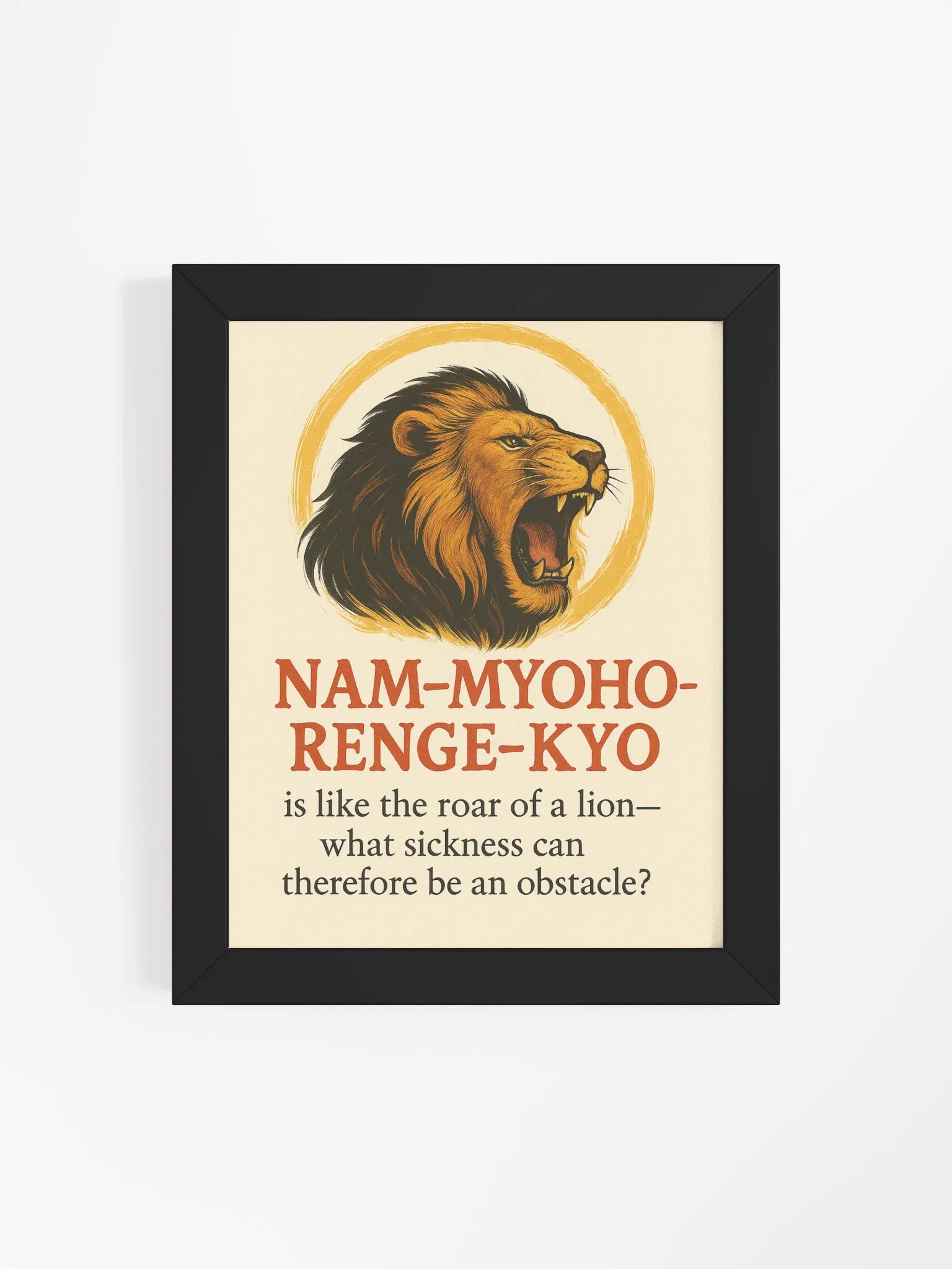 Lion’s Roar Nichiren Buddhism Framed Poster product image (4)