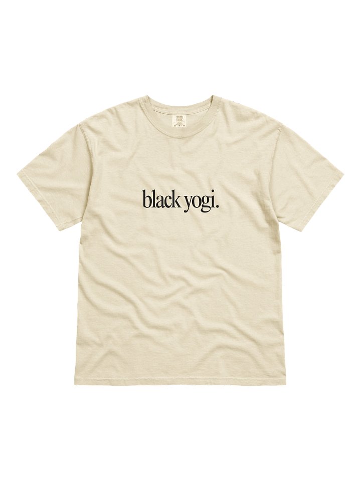 Minimalist "Black Yogi" Tee (Black Text) product image (1)
