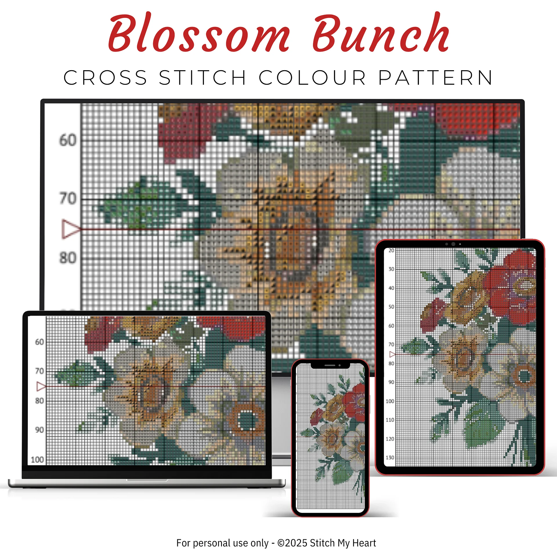 Blossom Bunch Cross Stitch Pattern product image (3)