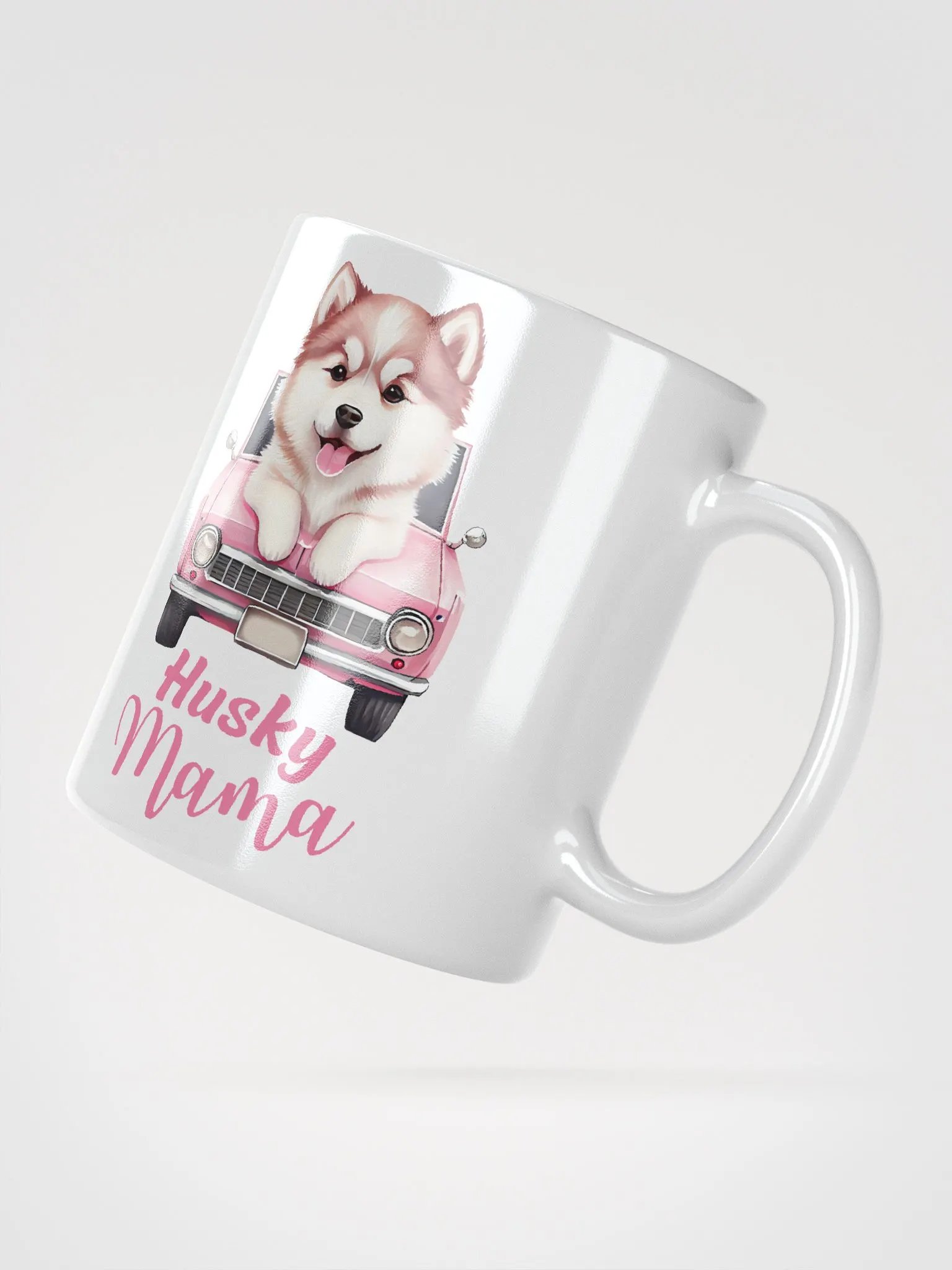 Husky Mommy White Glossy Mug product image (3)