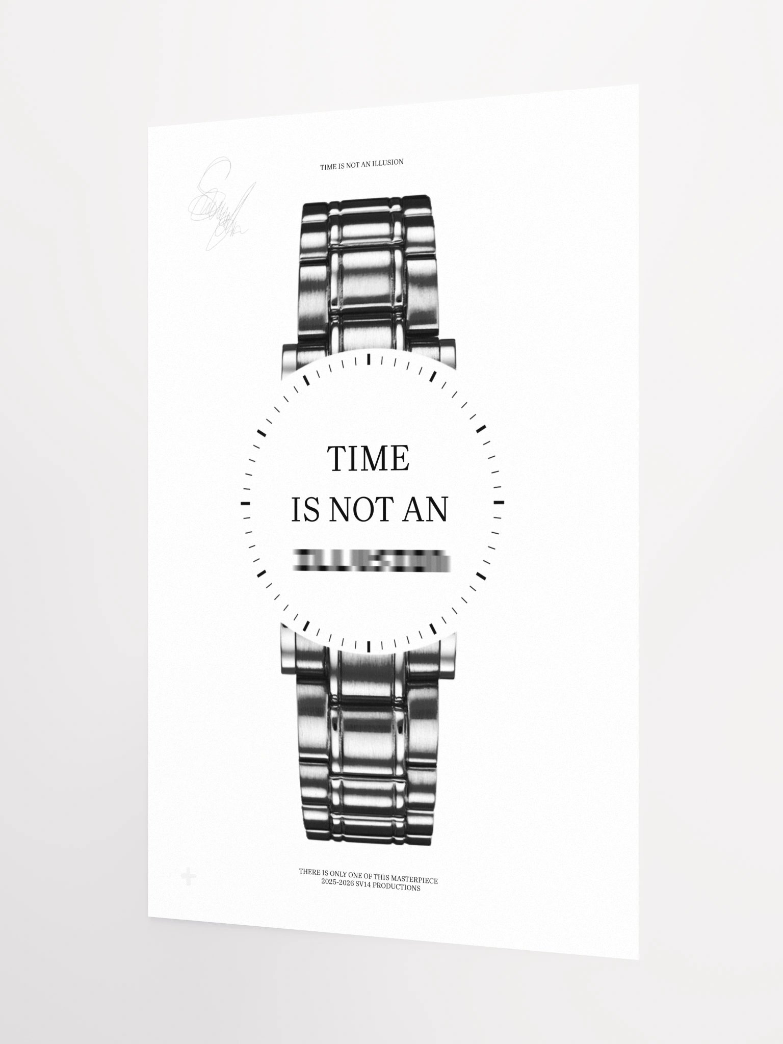 TIME IS NOT AN ILLUSION - WHITE PRINT product image (3)