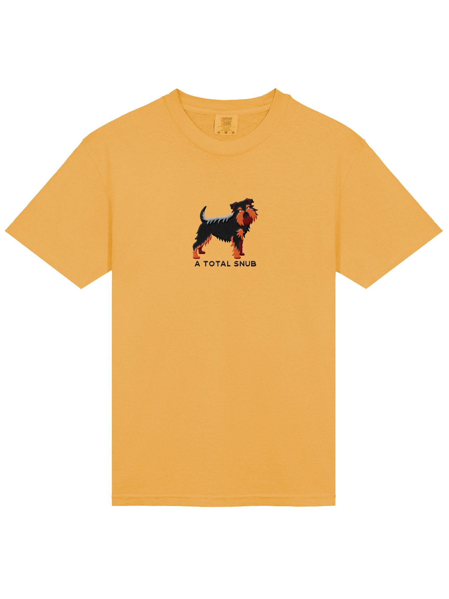 A Total Snub T-Shirt(Embroidered) of a Brussels Griffon(Black & Tan) product image (6)