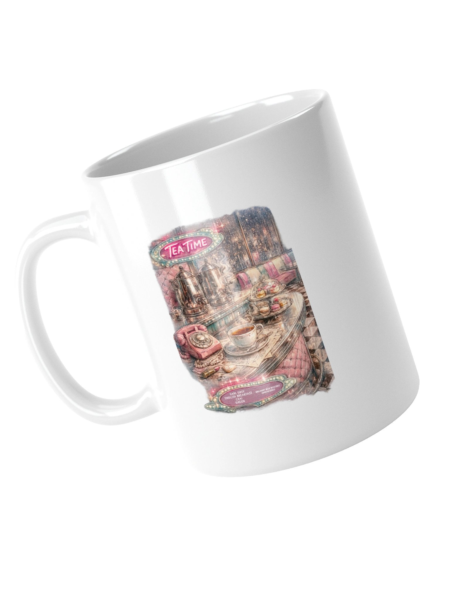 1950's Diner Tea Time Ceramic Mug product image (13)