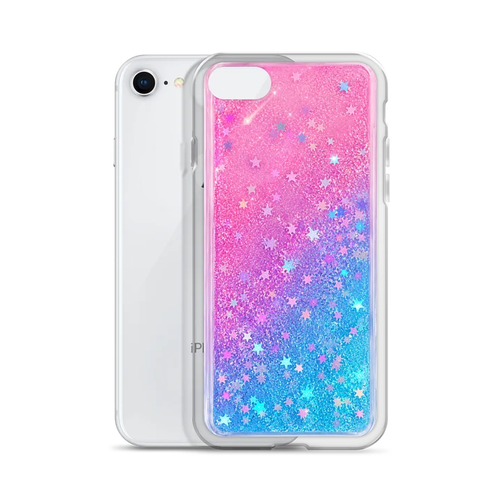 Dreamy Glitter Star Clear iPhone Case product image (2)