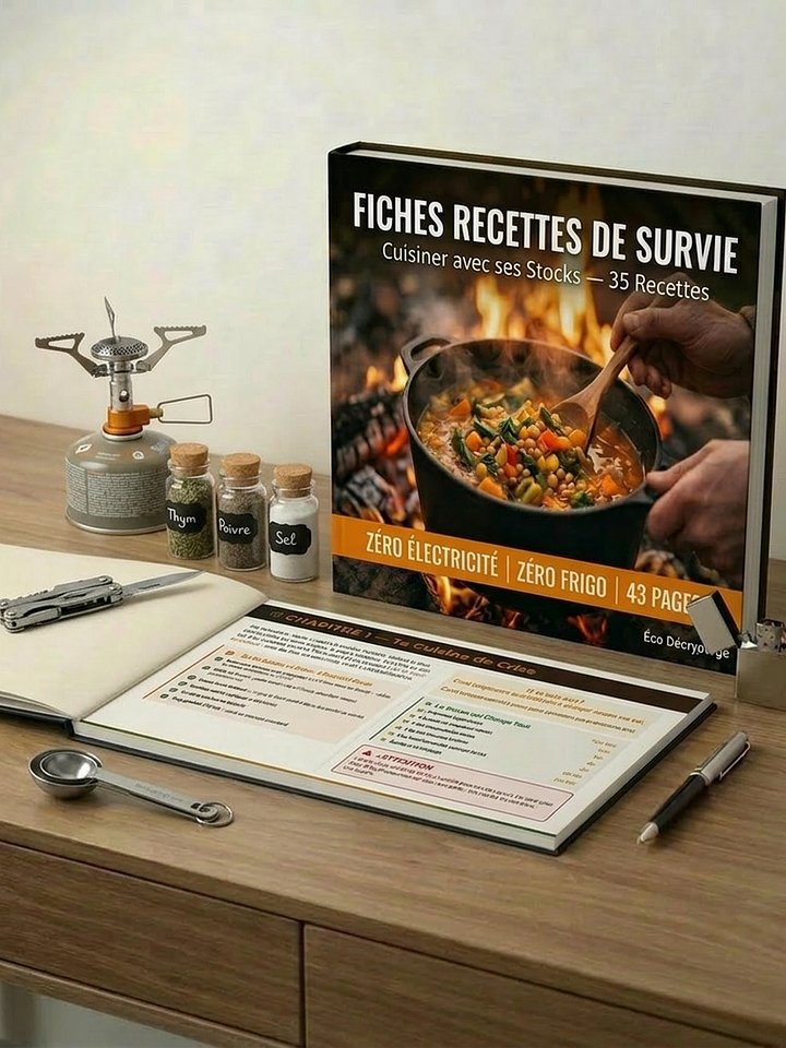 🔥 Fiches Recettes de Survie — 35 Recettes Sans Électricité Ni Frigo product image (2)