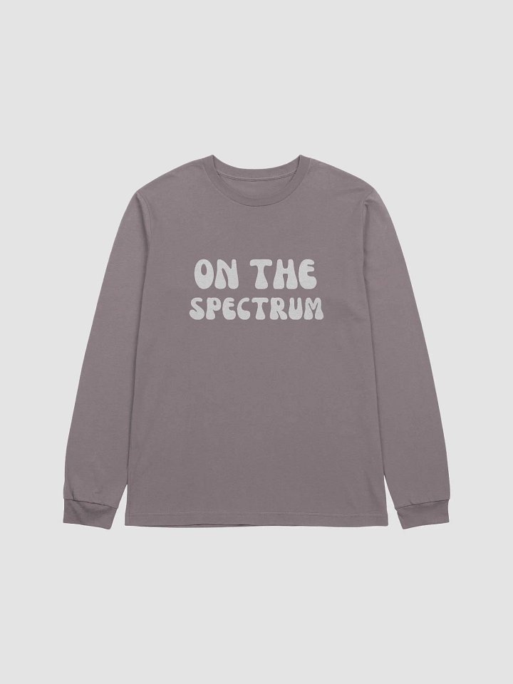 ON THE SPECTRUM (lg. groovy design, white) supersoft long sleeve product image (29)