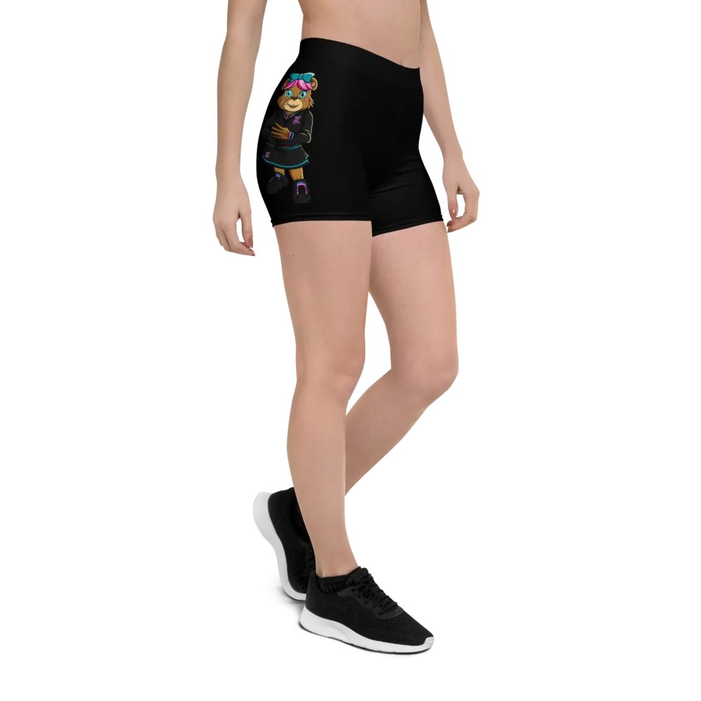 Standing Girl Bear Black Shorts product image (6)
