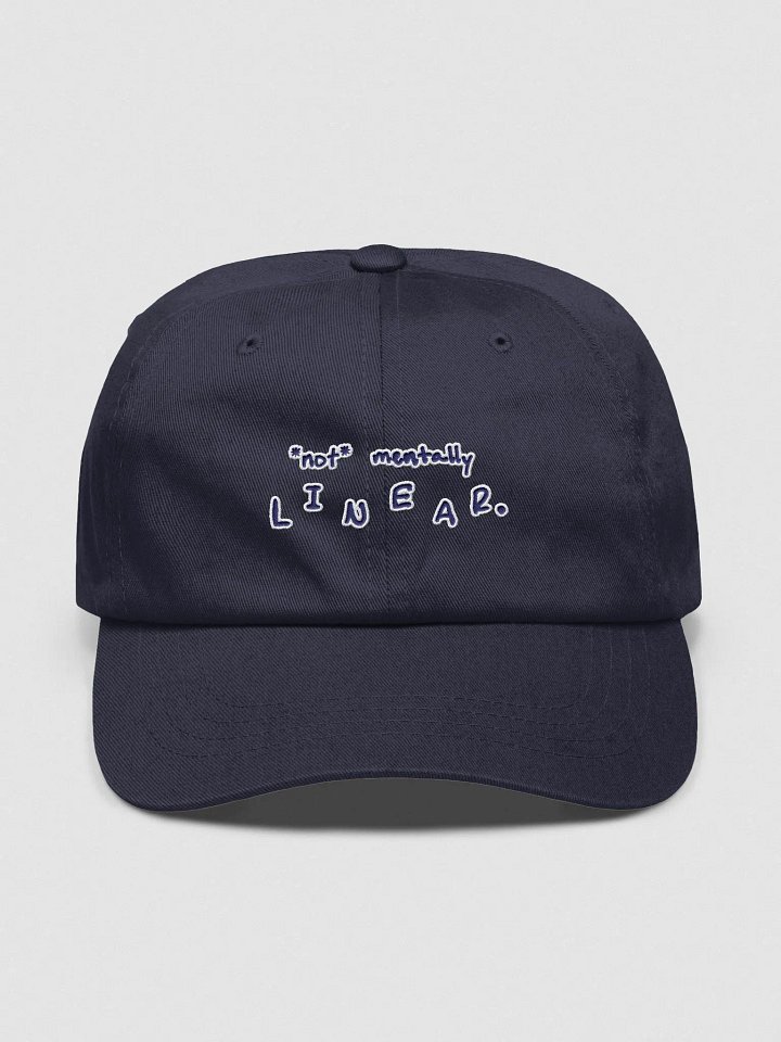 *not* mentally linear. (navy + white lined design) classic dad hat product image (33)