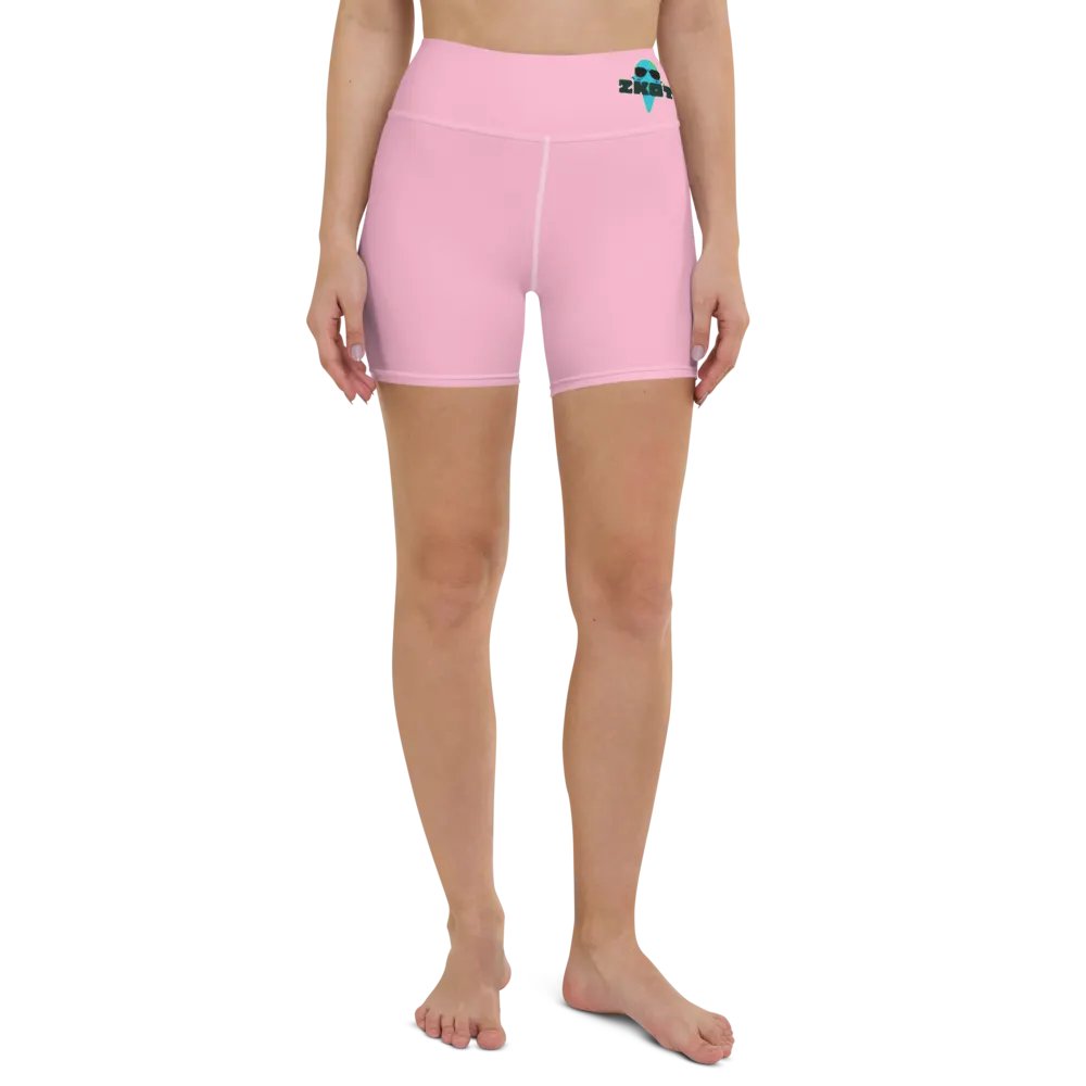 Women's Cotton Candy Pink ZKOT Yoga Shorts - Show your Support with Style - Womenswear product image (4)