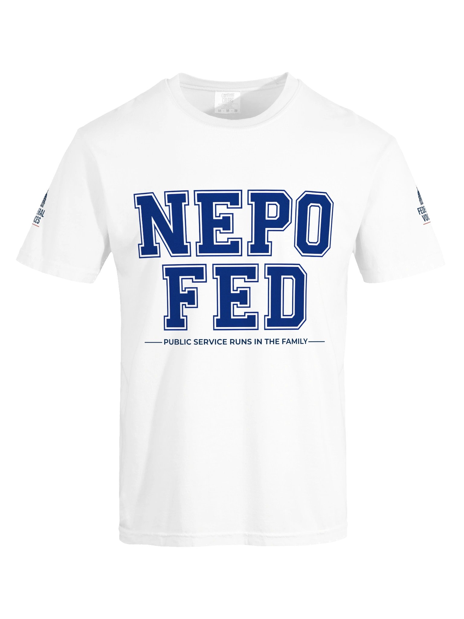 Nepo Fed White Tee — Public Service Is Hereditary product image (5)