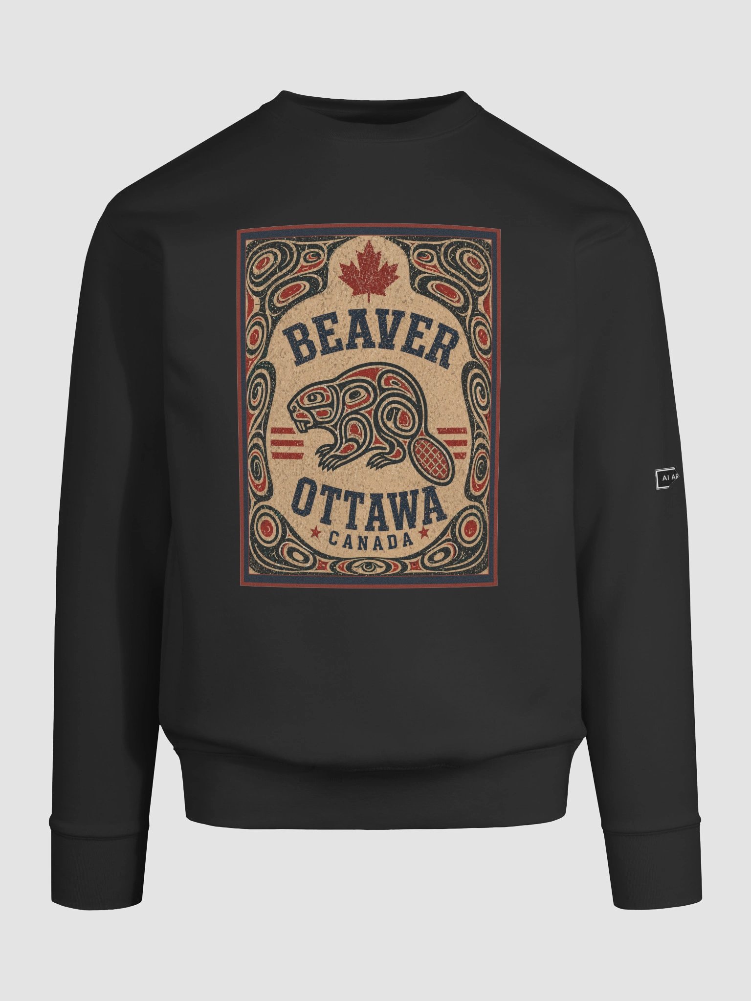 "HAIDA BEAVER OTTAWA" premium cotton sweatshirt product image (7)