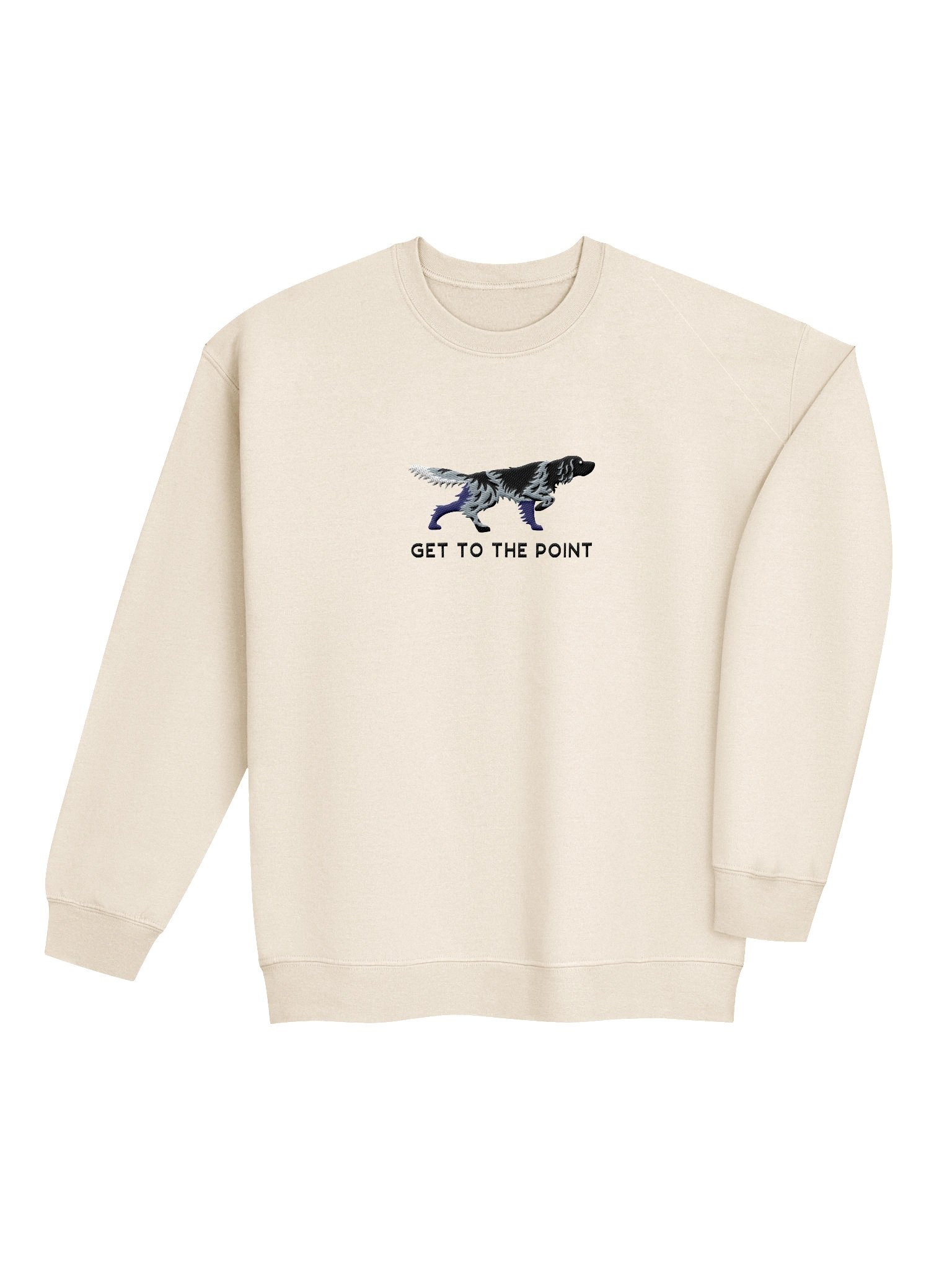 Get to the Point Sweatshirt (Embroidered) of a Large Münsterländer(Blue Roan) product image (7)