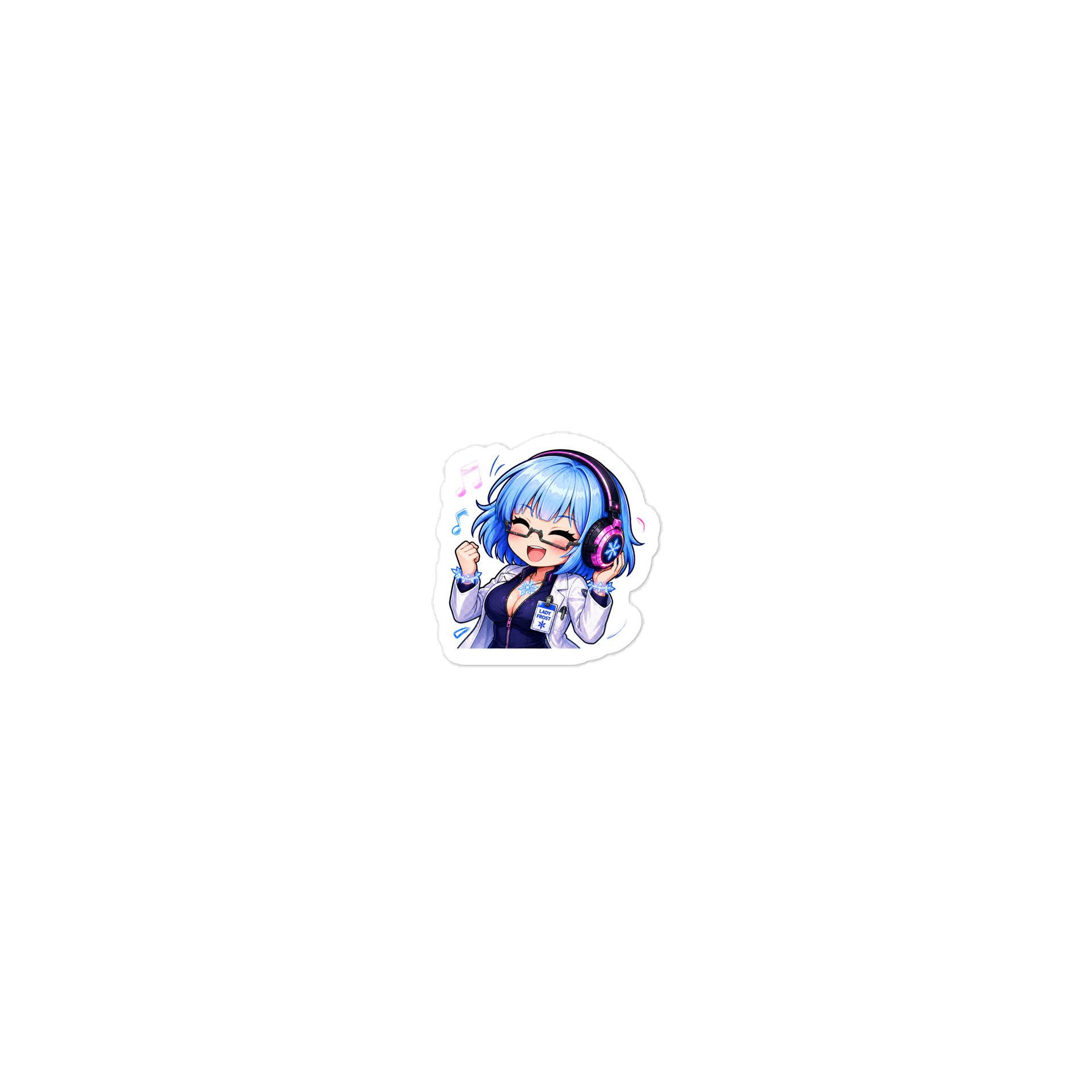 Lady Frost Music Emote - Die Cut Sticker product image (2)