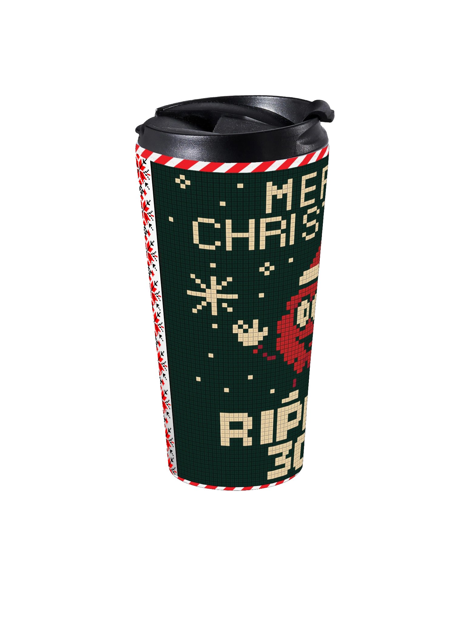 Christmas Ripple Pixel S-S Travel Cup product image (2)