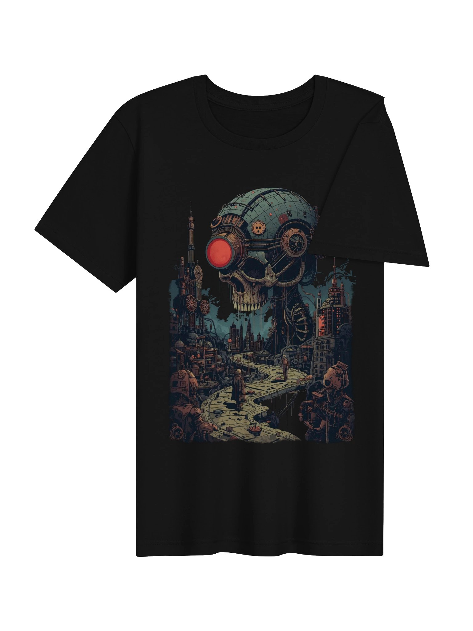 Cyberpunk Skull City Lightweight T-Shirt product image (6)