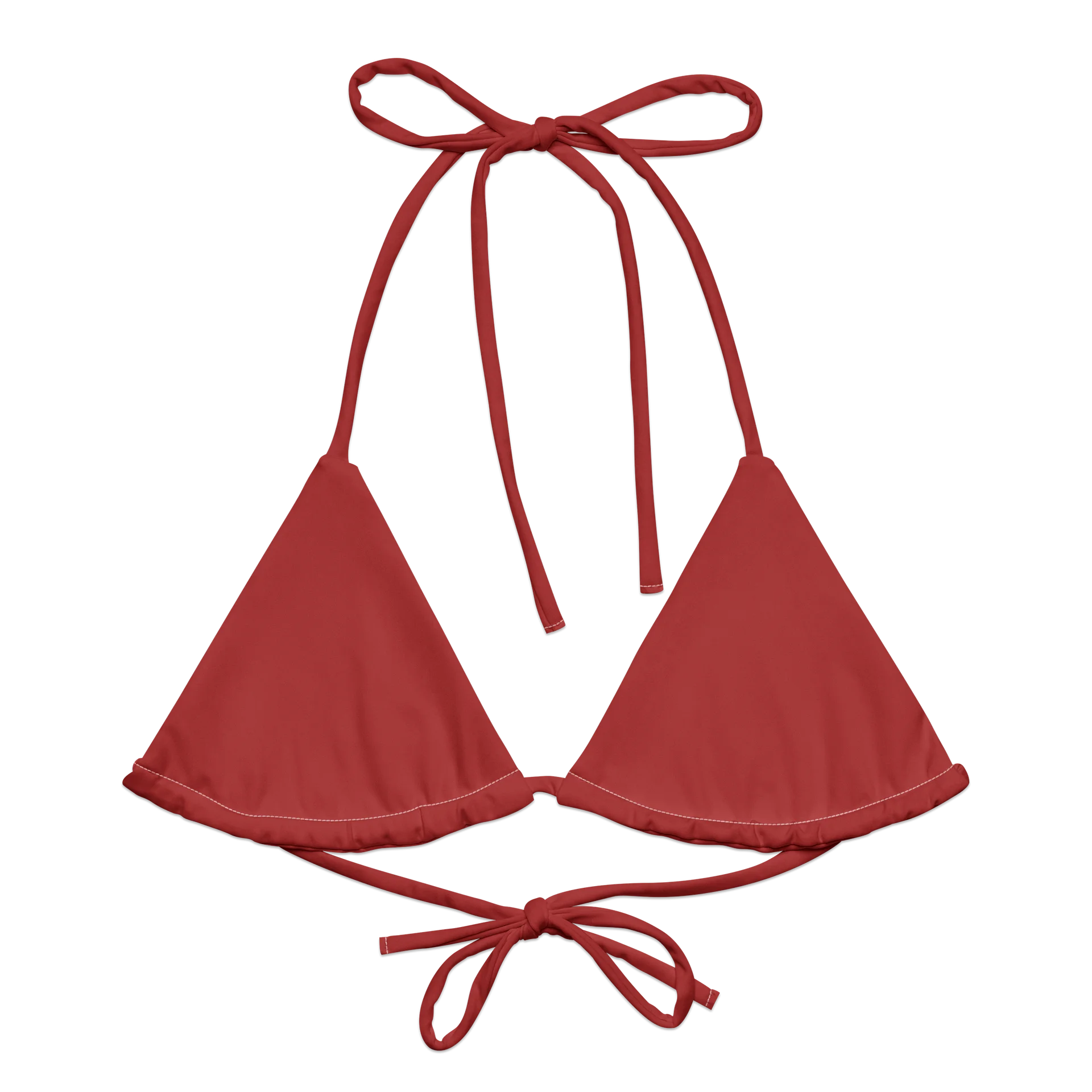 Bold Red String Bikini Top product image (3)