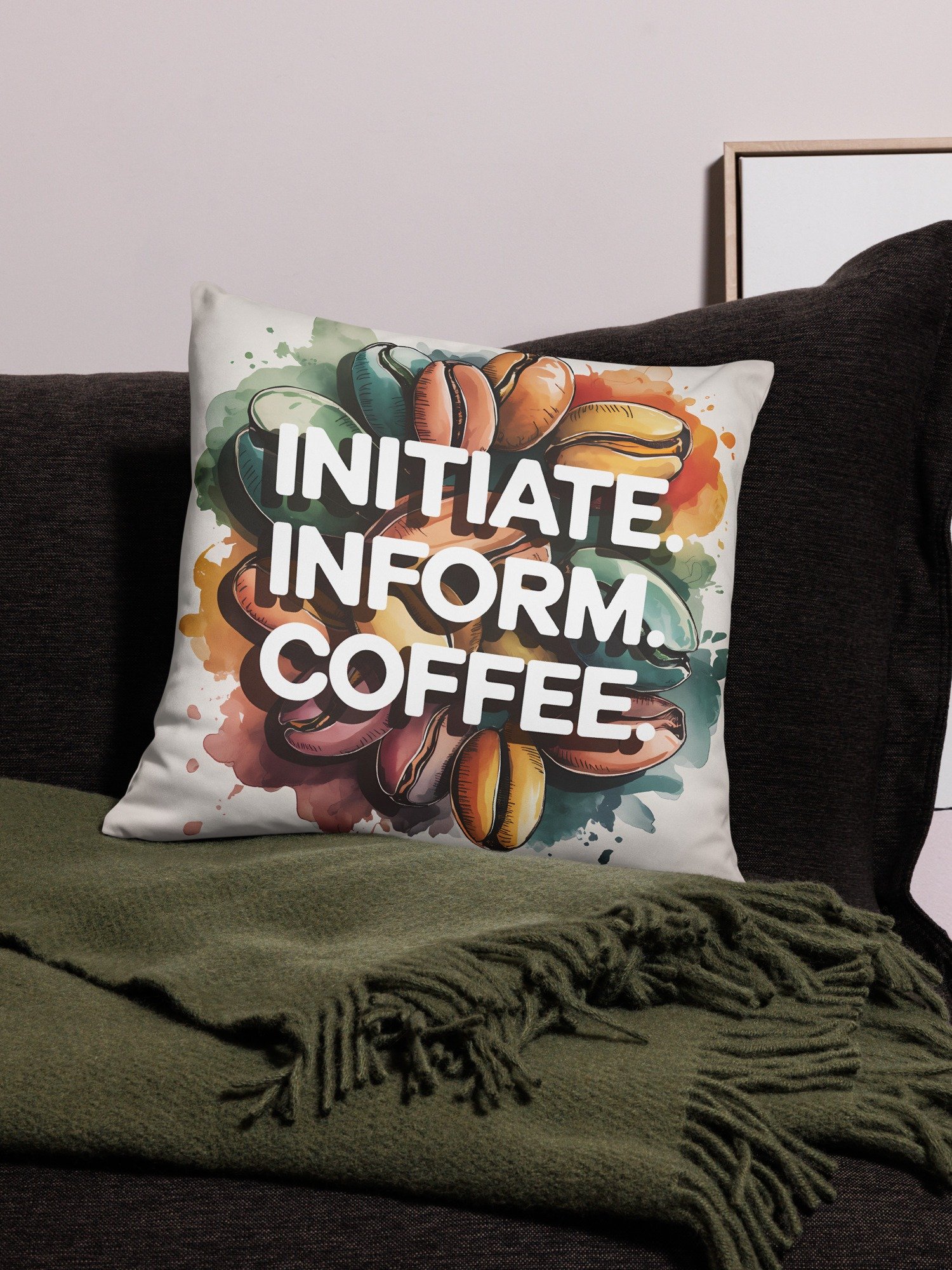 Initiate Inform Coffee Human Design Manifestor Pillow product image (1)