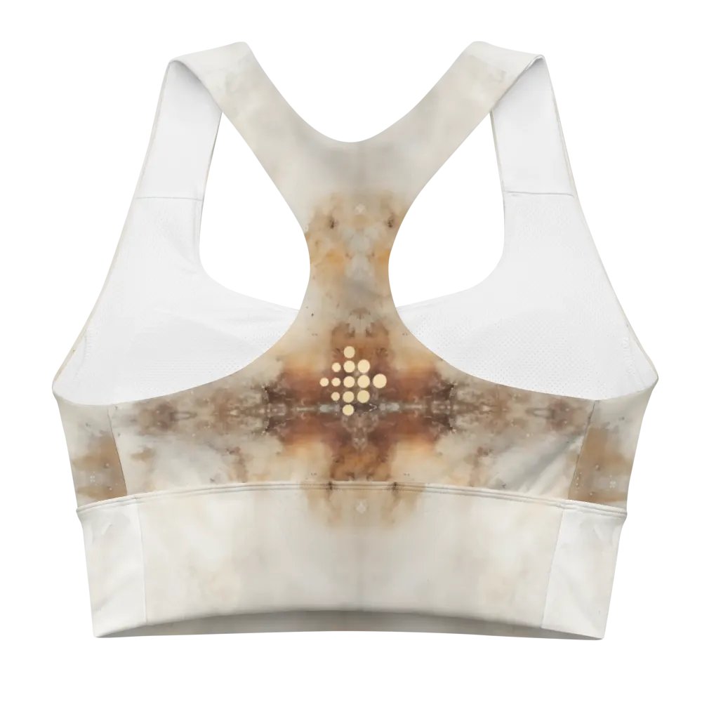 Grunge Gold Abstract Longline Sports Bra product image (3)