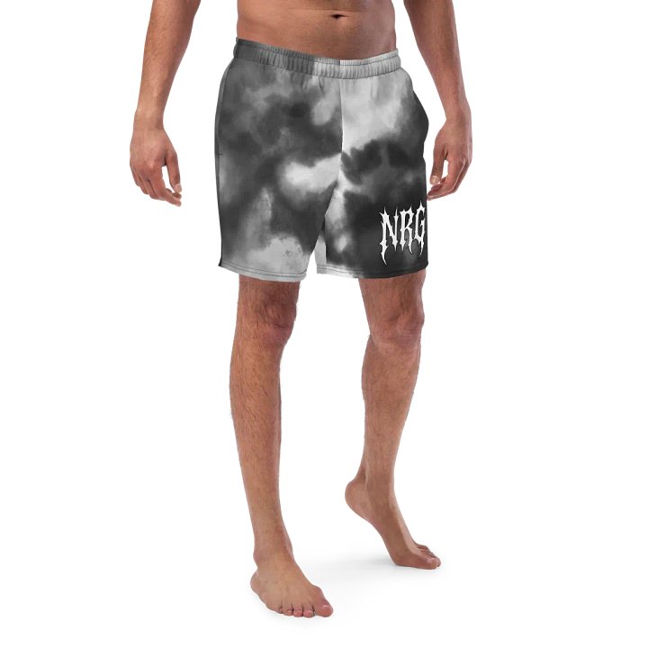NRG Grunge Logo Swim Trunks (Smoke) product image (1)