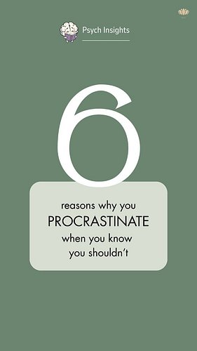 It's not always laziness!

Sometimes our procrastination could be our brain protecting us from discomfort such as fear of fai...