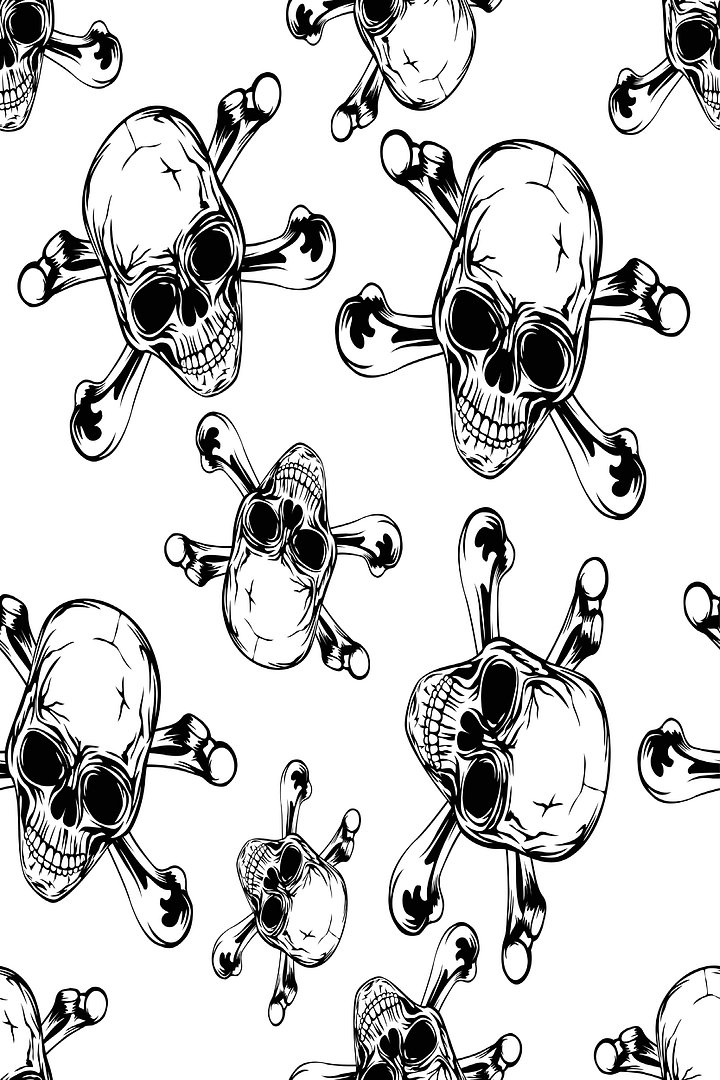 Skull & Bones - Small - Digital Wallpaper - Set of 3 product image (2)