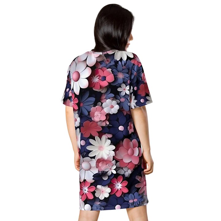 3D-Ditsy-Flowers-Seamless-Patterns T-shirt Dress - V8 product image (2)