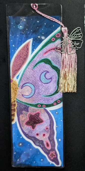 Watercolor Bookmark: Nightsong Moths Set 1 product image (2)