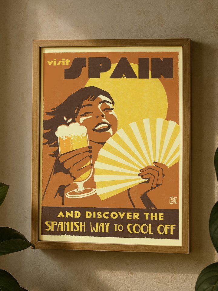 Visit Spain Retro Travel Poster product image (1)