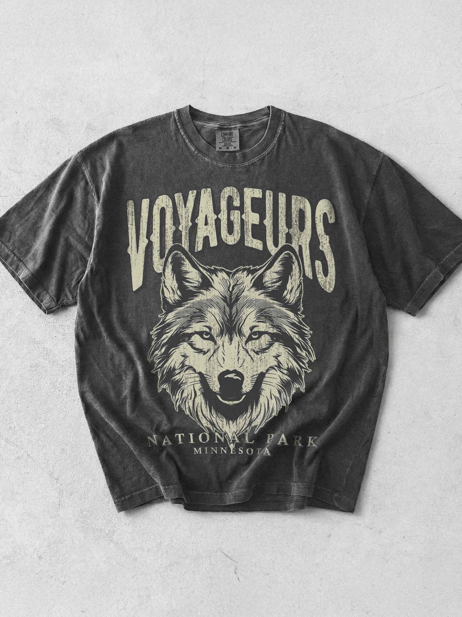 Voyageurs National Park Shirt – Vintage Wolf Graphic Tee Minnesota product image (1)