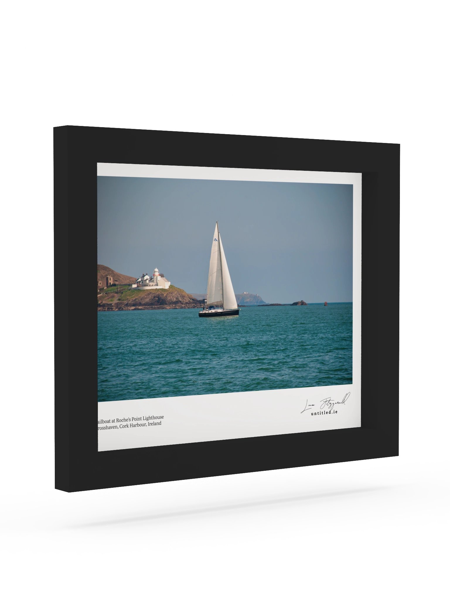Roches Point Lighthouse Sailing Framed Photo Print product image (2)