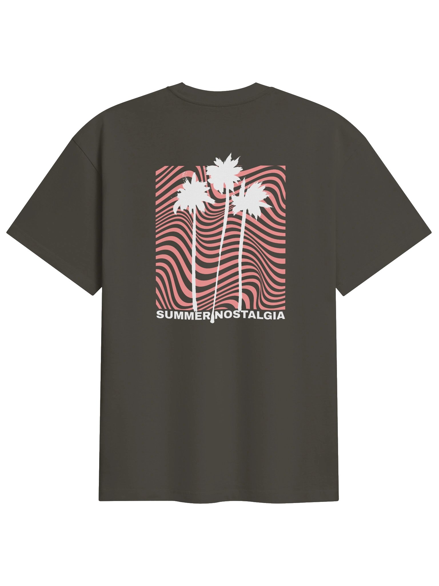 Palm Tree Wavy Oversized Tee Vintage Black / Black / Navy Blazer product image (9)