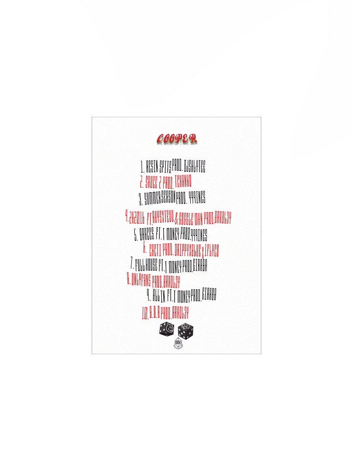 COOPER CASINO Album Tracklist Poster product image (1)