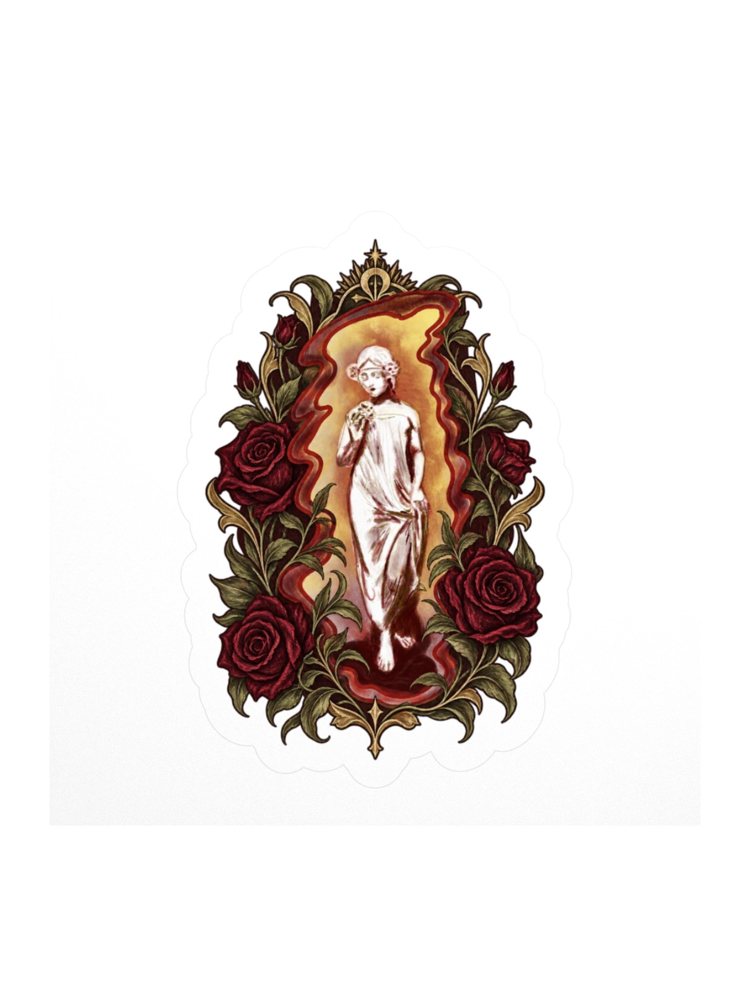 Gothic Rose Statue Kiss Cut Sticker product image (3)