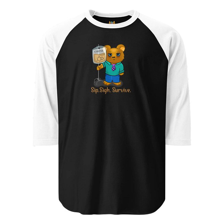 IV coffee - Raglan 1/4 length sleeve product image (1)