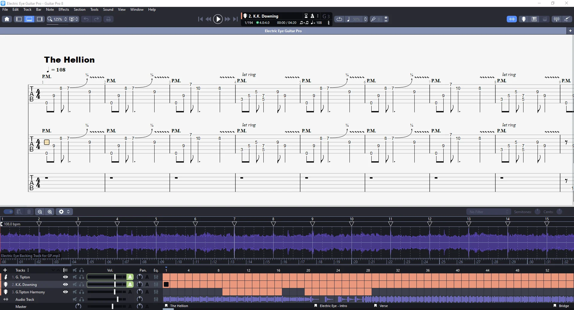 The Hellion / Electric Eye | PDF Tab + Guitar Pro | Judas Priest product image (3)