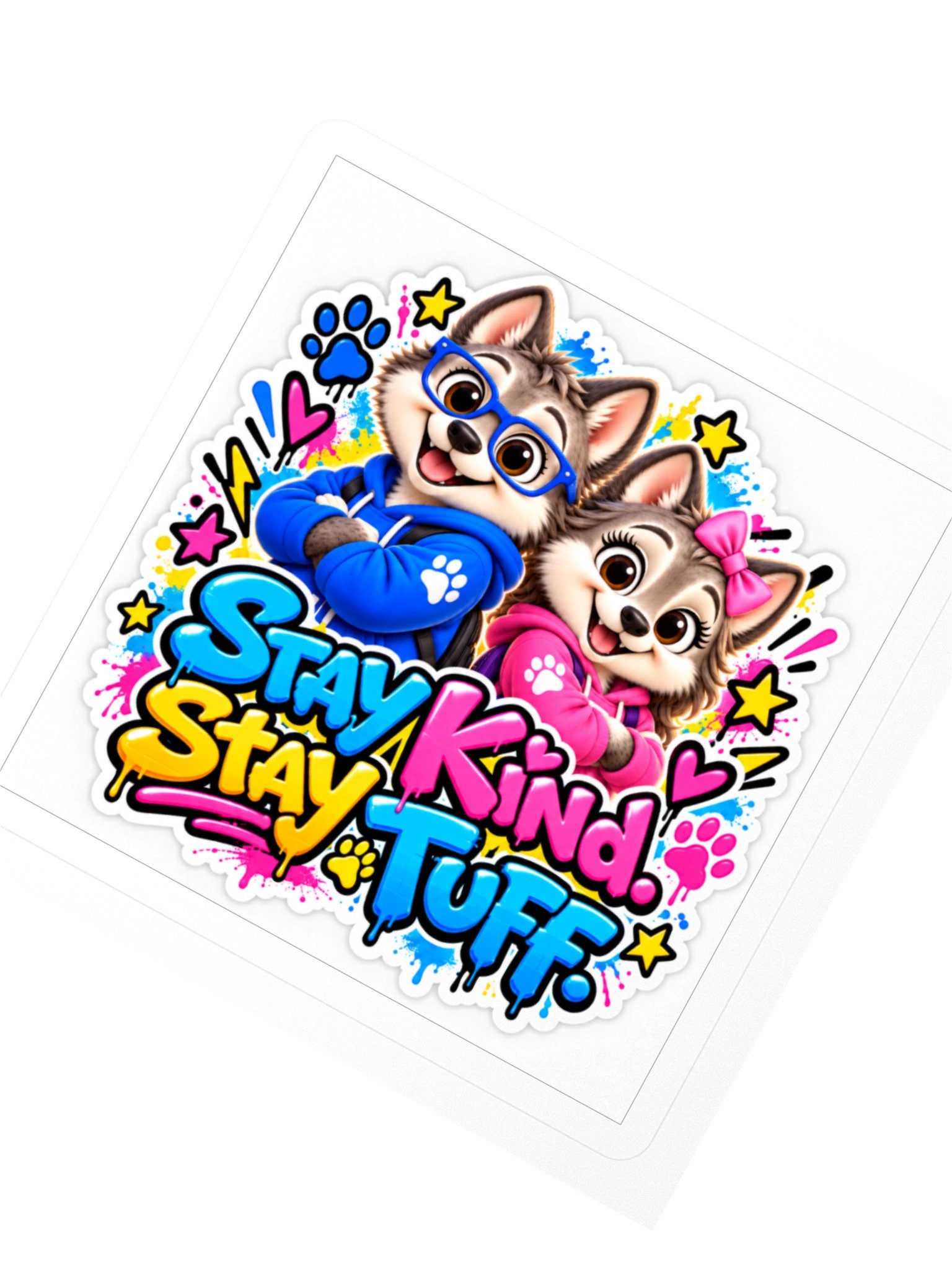 Stay Kind. Stay Tuff. – Del & Ziah Sticker product image (4)