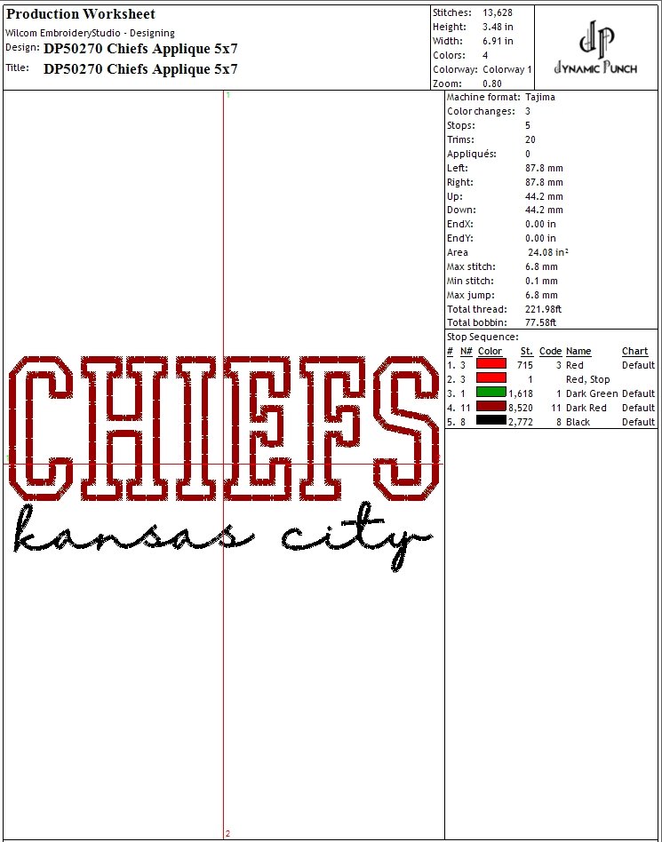 NFL CHIEFS APPLIQUE product image (2)